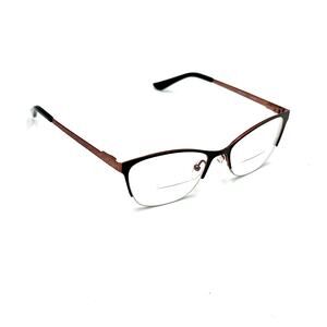 Karen Kane Lovage Eyeglasses Frame Women's Black/Pink Half Rim Cat Eye 52-17-135